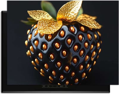 KitchenArt - Golden Berry - Inductie Beschermer - 78x52 cm - Kookplaat Beschermer - Luxe Afdekplaat Inductieplaat - Anti-slip & Oprolbaar - Beschermmat Inductiekookplaat