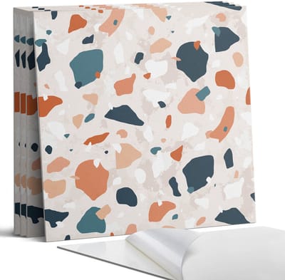 Coloray Wandpanelen Zelfklevend - Abstract steenpatroon Zelfklevende Wandpanelen - 50 cm x 50 cm - Romig Wandpaneel PVC - 4 stuks - Texturen Wandpanelen Zelfklevend - Wandbord Keuken - Wandpaneel Badkamer