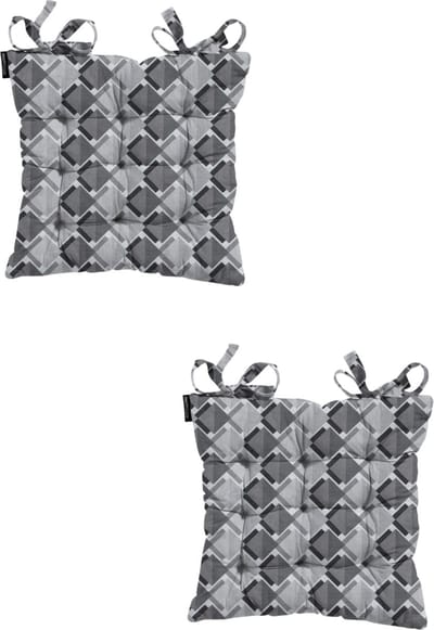 Madison - Zitkussen - Universeel - 2 stuks - 46 x 46 cm - Siem Grey - Tuin - Toscane