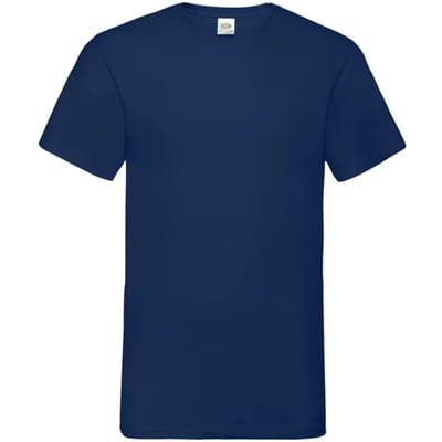 T-shirt met V-hals Fruit of the Loom Valueweight