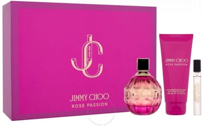 Jimmy Choo Rose Passion Gift Set - Eau De Parfum 100 ml + Body Lotion 100 ml + Minispray 7.5 ml
