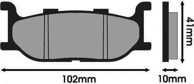 Plaquette de frein Polini pour scooter Suzuki 400 Majesty 2004 à 2020 174.0057 / ORIGINAL Neuf