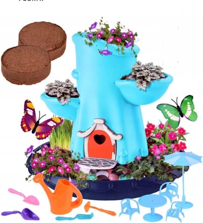 Ilso kweekhuis - kweekbak - moestuinbak - zaden - magisch huis - planten - kruiden - kinderen - blauw