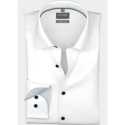OLYMP Luxor 24/Seven Overhemd, Comfort Fit, New Kent, Wit