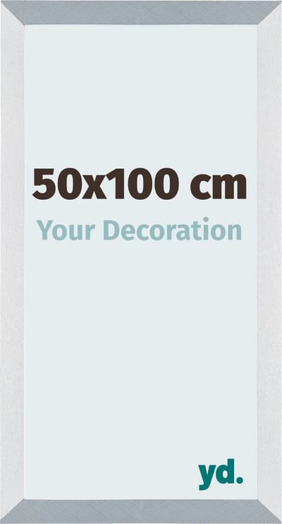 Your Decoration - Fotolijst 50x100 cm - MDF - Aluminium Geborsteld - Mura