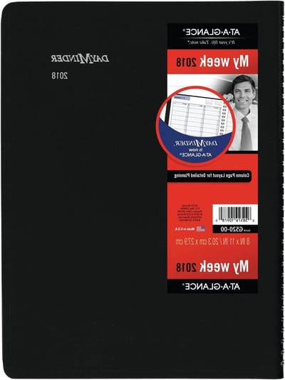 Wekelijkse Planner - Afsprakenboek Agenda - Afspraken Plannen - Gedateerd 12 maanden - 8 x 11 inch - Zwart