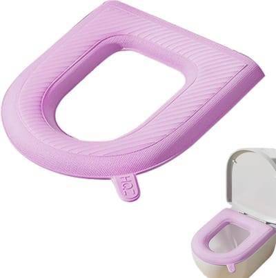 2 stuks Hygiënische en Herbruikbare WC-brilhoes in Roze – Zachte EVA Toiletbrilbeschermer met Handvat, voor Extra Comfort en Reinheid in de Badkamer