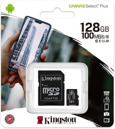 Kingston Canvas Select Plus microSD Card 10 UHS-I - 128GB - inclusief SD adapter
