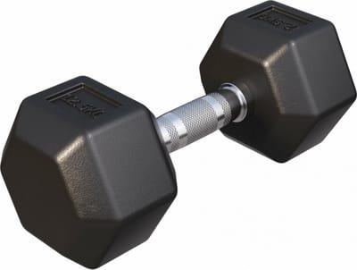 Gorilla Sports Dumbbell - 1 x 12,5 kg - Gietijzer - Hexagon - Halter