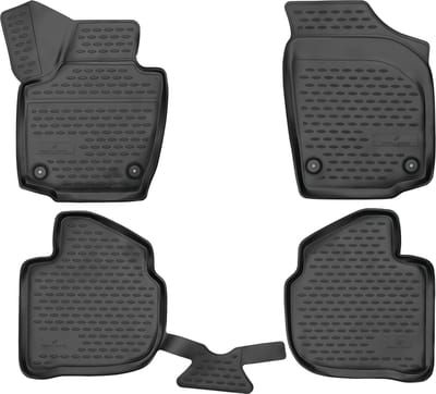 Walser Rubberen Voetmatten XTR geschikt voor Skoda Rapid 07/2012 - 03/2022