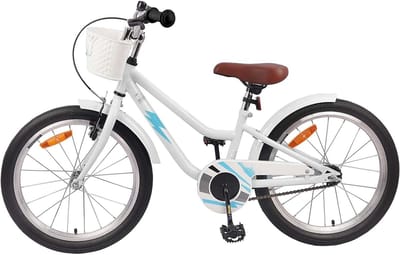 Kinderfiets Avontuurlijk - Eenvoudige fiets - Buiten spelen - Stevig stalen frame - 137 x 54 x 79 cm - Wit