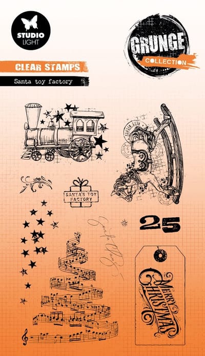 Clear stamps Santa toy factory - Grunge collection nr. 843