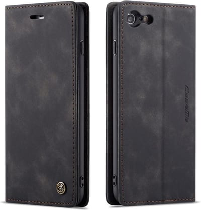 CaseMe Book Case - Geschikt voor iPhone 6 / iPhone 6s Hoesje - Zwart