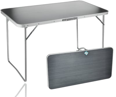 Klaptafel 120x60x70,5cm – Opvouwbare Campingtafel voor Buiten – Weerbestendige Inklapbare Tuintafel met Handvat – Vouwtafel voor 3-4 Personen