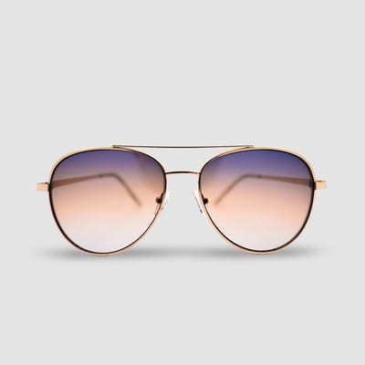 Montuurtjevoorjou - Aviator Gold Green 2.0 - Zonnebril - Heren - Dames - Festival Bril - Goud