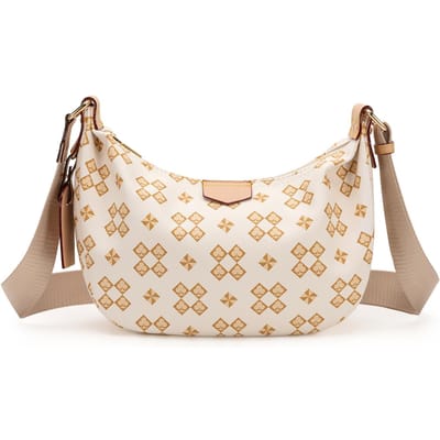 Hoge kwaliteit Ruitjesprint Schoudertas Onderarmtas Dumplingtas Casual en Veelzijdig Grote Capaciteit Crossbody Dames Tas white