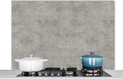 Spatscherm keuken 120x80 cm - Kookplaat achterwand Beton - Oud - Grijs - Patronen - Muurbeschermer - Spatwand fornuis - Hoogwaardig aluminium