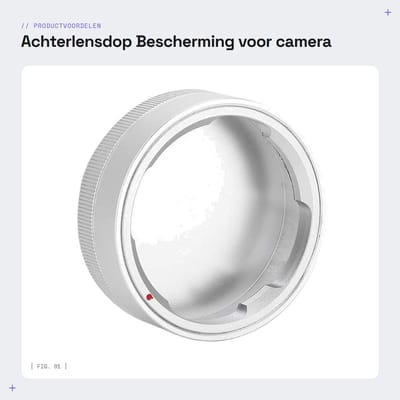 Dailygoods- Achterste Lensdop Aluminium - Lichtmetalen Lensdop - Bescherming tegen Water/Dust/Krassen - Voor M-lenzen - Afmetingen 5,1 x 1,7 cm - Gewicht 33 g - Lenskap