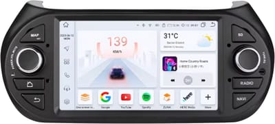 Autoradio met bluetooth - Carplay - Voor Fiat Fiorino / Citroen Nemo / Peugeot Bipper - Geschikt voor Apple en Android - Stereo - Navigatie - Navigatiesysteem auto - 4GB 32GB