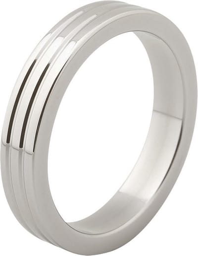 Kiotos - Cockring met groeven - RVS - Hoogte 10 mm - Ø 50 mm