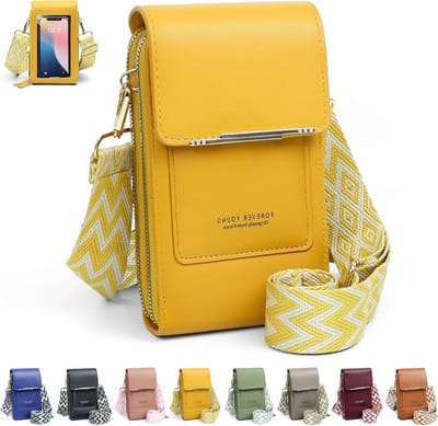 Dames Schoudertas van PU Leer, Verstelbare Telefoon Tas met Brede Schouderband, Ideaal als Crossbody Tas voor Dagelijks Gebruik en Cadeaus