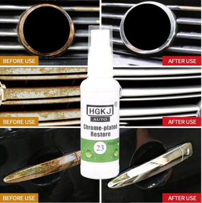 Chrome reinigingsmiddel  / Chrome renovatie / Car Chrome restore / Herstellen van chrome onderdelen / Roestoplosser / Chrome oxidatie verwijderen / Chrome roest verwijderen / Chome auto herstellen / 50ml