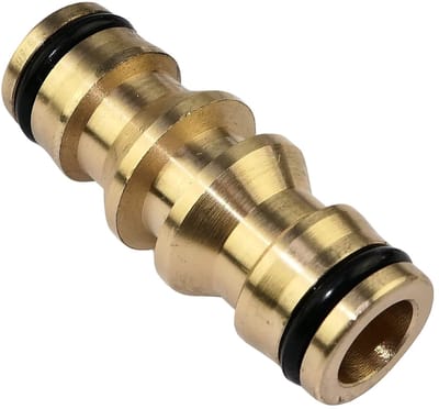 Allecto - Tuinslangaansluitkoppeling - Dubbele snelkoppeling - Vermessingd staal - 1/2 inch - Betrouwbaar en duurzaam - Geschikt voor bewatering - ...