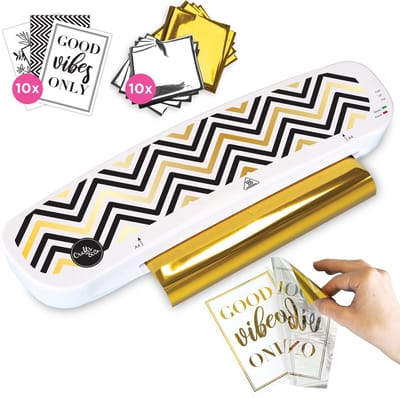 Crafts&Co Hot Foil Applicator - Starter Kit - Lamineerapparaat A4 - DIY - Knutselen Meisjes & Volwassenen - Hobby - Wit