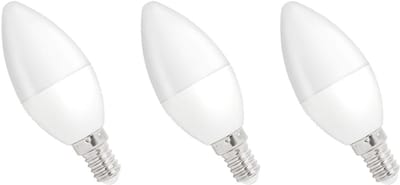 Spectrum Dimbare LED Kaarslamp E14 6W - 230V - 500 Lumen - 4000K Neutraal Wit - Natuurlijk Licht - Dimbaar - Energiezuinig - 3 stuks