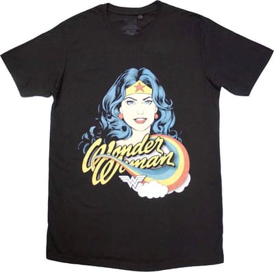 DC Comics Wonder Woman - Rainbow Heren T-shirt - M - Zwart