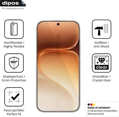 dipos – 2x Beschermfolie geschikt voor Honor 600 Pro | 3D Full Cover Screenprotector | 100% Passend