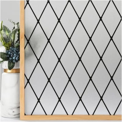 Raamfolie - Privacyfolie - Privacy Creëren - Statische Plak - 45x100 cm - Zwart Mat