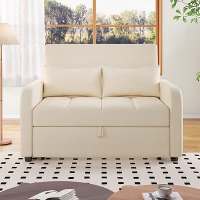 Pugsdrly Multifunctionele opklapbare slaapbank, verstelbare rugleuning, ideaal voor kleine appartementen en studentenwoningen, 180 x 127 cm Comfortabele slaapbank