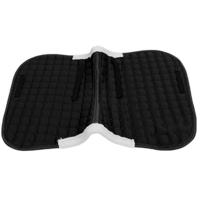 Tapis de Selle Cheval Absorbant la Sueur Antidérapant Confortable Élégant Coupe 3D Siège d'Équitation Tapis de Selle Noir noir
