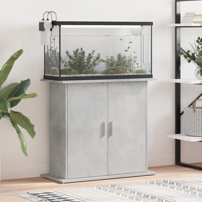 vidaXL - Aquariumstandaard - Betongrijs - 81x36x73 - cm - Bewerkt - hout