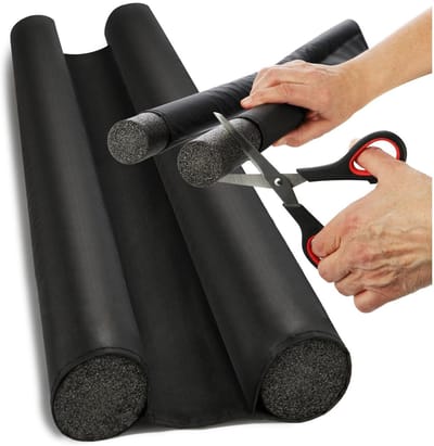 Tochtstopper - Deurafdichting - Energie Besparen - Dubbelzijdig Isolatie - Tot 86 cm - Zwart