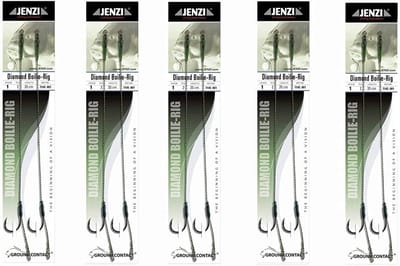 10 Stuks Boilie Rigs Diamond Classic Maat 1 met Stopper