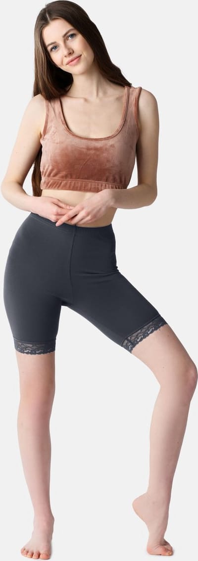 Bellivalini BLV-BLV50-216-LE Dames Leggings - Sport - Vrijetijdsbroek - Kort - Viscose - Sporbroek - Yogabroek - Grafiet - XS