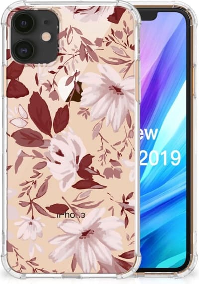 Back Cover Apple iPhone 11 Watercolor Flowers