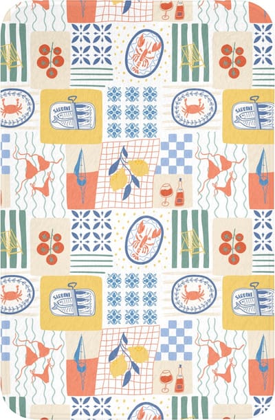 WC mat 40x60 cm - Antislip - Illustratie - Patroon - Grafisch - Kleur - Toiletmat - Vloermat - Douchemat - Toilet tapijt - Toiletmatten