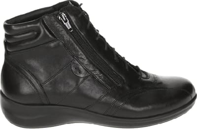 Durea - 9605 K - Hoge sneakersVeterlaarzenDames veterschoenenDames sneakersHalf-hoge schoenen - Kleur: Zwart - Maat: 38