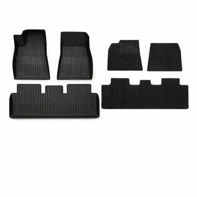 Automatten Tesla Model 3 Highland Rubber Ecoline + Velours – Interieurmatten Set - Interieur Accessoires
