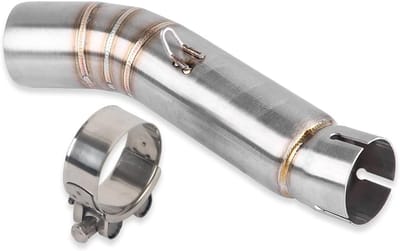 Dailygoods - Roestvrijstalen Uitlaat Middenweg - Slip-On Demper Voor Motorfietsen - Compatibel met CBR500R en CB500X - 51 mm Diameter - Stijlvol Ontwerp