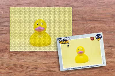 Puzzel Badeend - Geel - Roze - Legpuzzel - Puzzel 500 stukjes