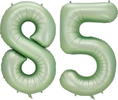 Cijfer Ballonnen Ballon Cijfer 85 Verjaardag Versiering Feest Helium Ballonnen Cijferballon Folieballon Groen Xl Formaat