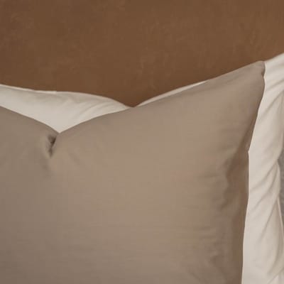 Kayori Dona Dekbedovertrek Katoensatijn - 140x200-220 + 1 sloop - Zacht & Shiny - Eenpersoons - Taupe