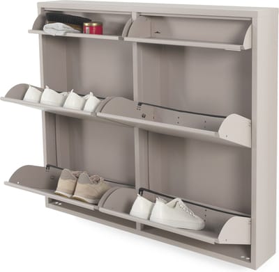 Spinder Design schoenenkast Billy 6 - Silky Taupe - 8 paar schoenen - Staal