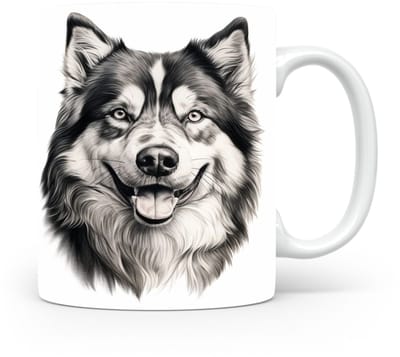 Mok Malamute Beker voor koffie of tas voor thee, cadeau voor dierenliefhebbers, moeder, vader, collega, vriend, vriendin, kantoor, opa, oma, hond, kerst, sinterklaas, verjaardag