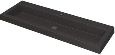 INK Dock Wastafel Quartz met 1 Kraangat - 1200x400x60 mm - Quartz Zwart