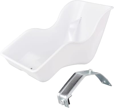 Poppenfietszadel - Accessoires kinderfiets - Poppen meenemen - Met metalen houder - 25 x 15 x 17 cm - Wit